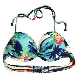 Candie’s Tropical Patterned Swim top
